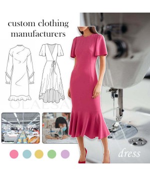 OLAESA High Quality Custom Dress Germents Women Clothing Manufacturer Custom Clothing Ropa De Mujer