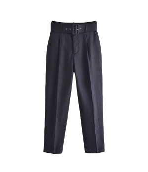 TAOP&ZA 2023 New Women's High Waist Casual Pants Versatile with Belt 2134710