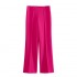 Women's High-Waisted Cotton Summer Woven Print Trousers with Waist Logo & Zipper Fly