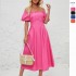 Wholesale women's clothing new arrival 2024 summer women temperament short sleeve long dress holiday dress woman