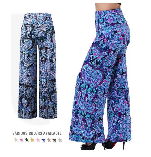 Women's Yoga Pants Vintage High Waist Straight Leg Pants Comfortable Printed Custom Casual Pants